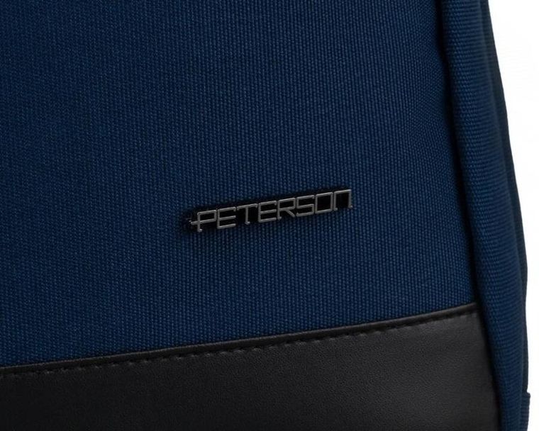 Plecak na laptopa, granatowy, materiałowy, Peterson