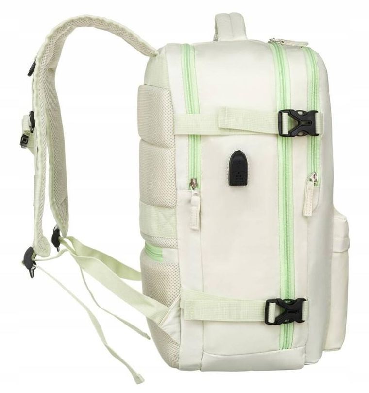 Plecak podróżny, bagaż podręczny do samolotu, beżowy, Peterson