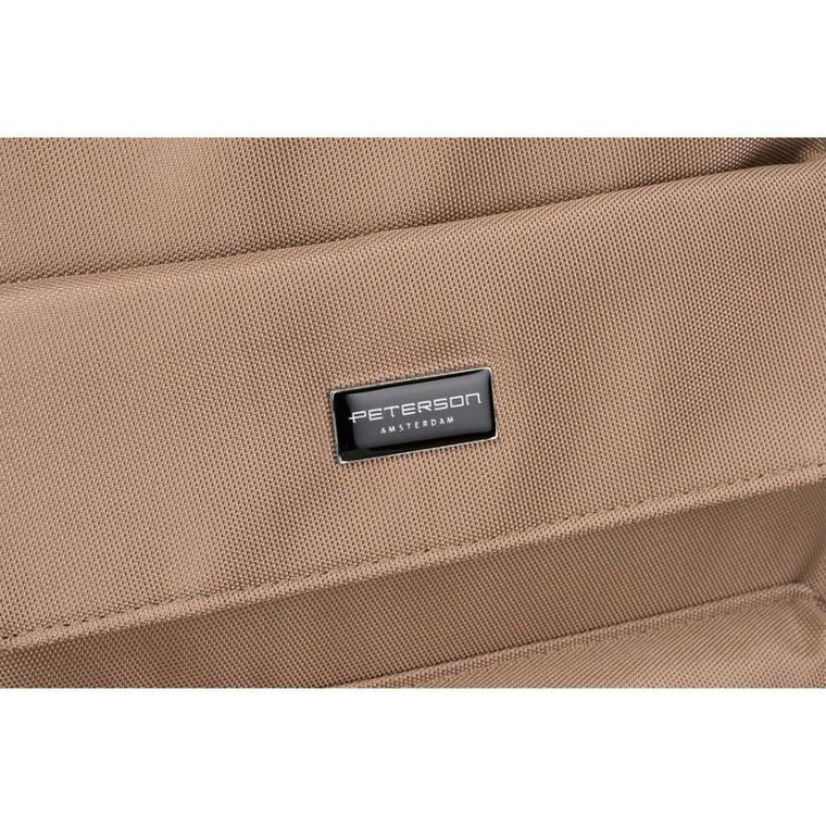 Plecak podróżny, bagaż podręczny do samolotu, beżowy, Peterson