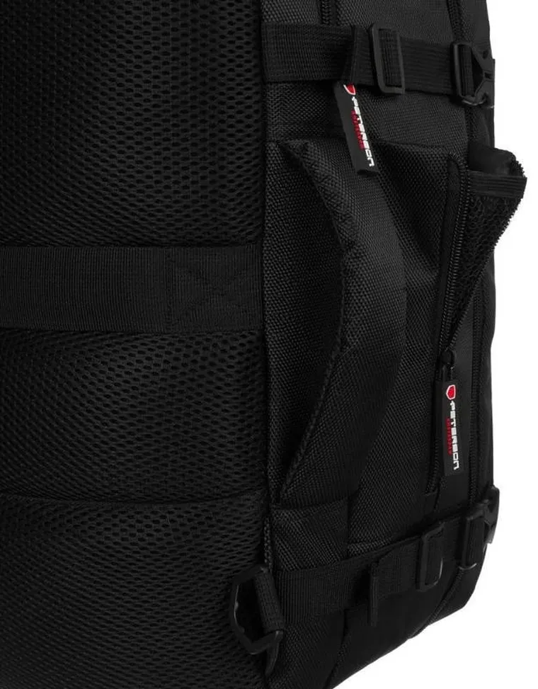 Plecak podróżny, bagaż podręczny do samolotu, czarny, Peterson