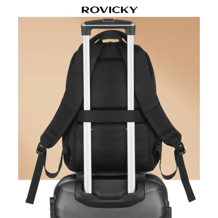 Plecak podróżny, bagaż podręczny do samolotu, czarny, Rovicky