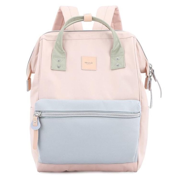 Plecak, różowo-niebieski, port USB, Himawari