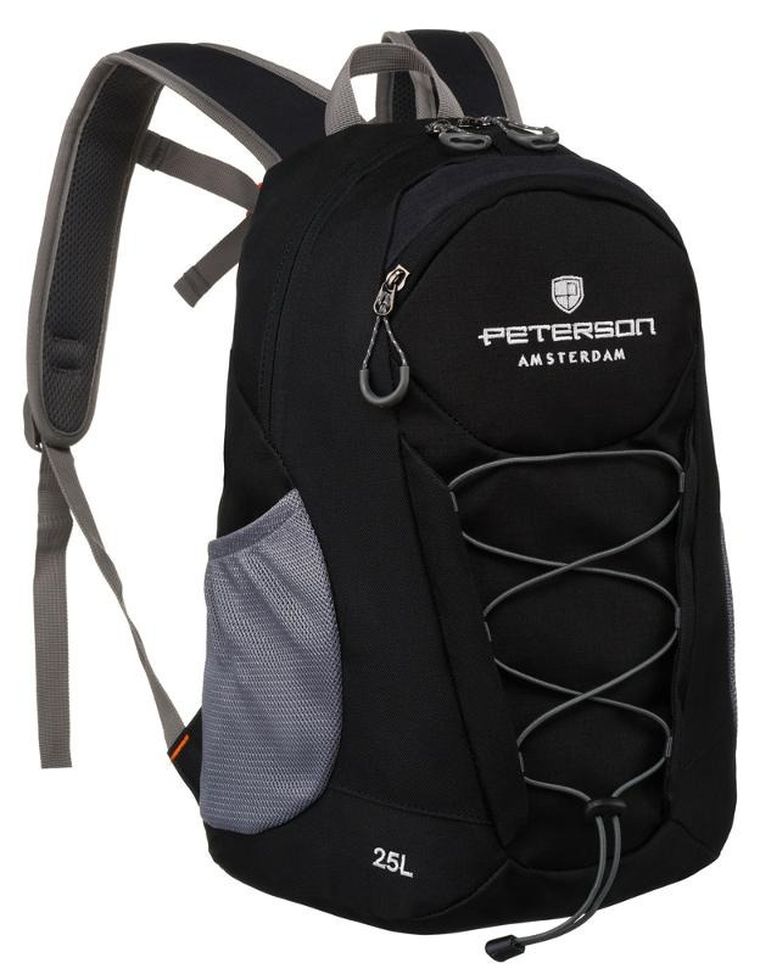 Plecak turystyczny, czarny, Peterson