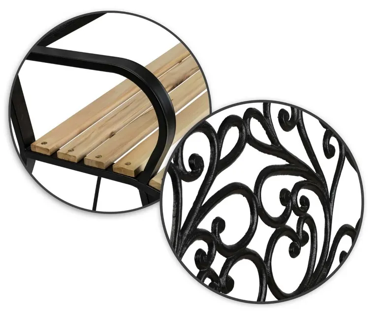 Plonos, Ivy, ławka ogrodowa z oparciem