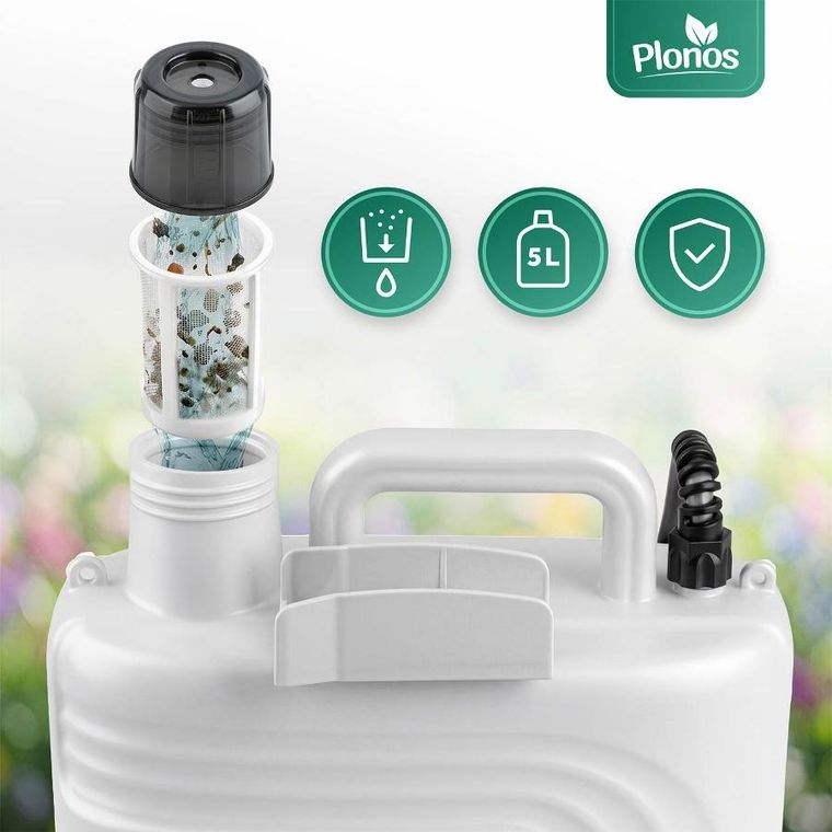 Plonos, opryskiwacz akumulatorowy, ciśnieniowy, z regulowaną dyszą, 5l