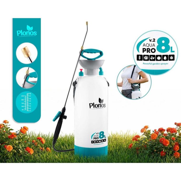 Plonos, opryskiwacz ciśnieniowy, ręczny, 8l