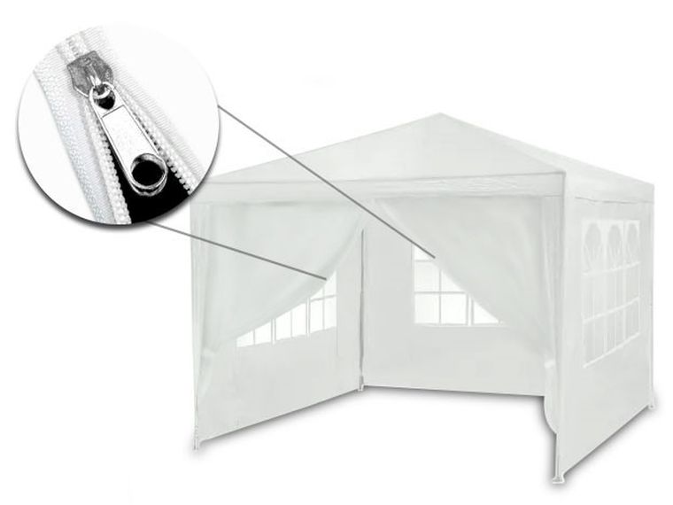 Plonos, pawilon ogrodowy + ścianki 3-3m, biały