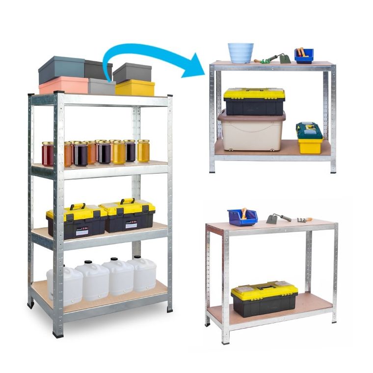 Plonos, regał metalowy, magazynowy, 174-80-40 cm