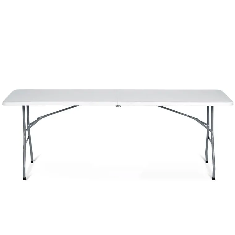 Plonos, stół cateringowy ogrodowy składany, biały, 244 cm