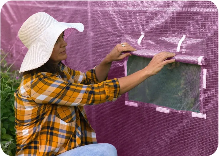 Plonos, tunel ogrodowy, 2-3 m, 6 m², różowy