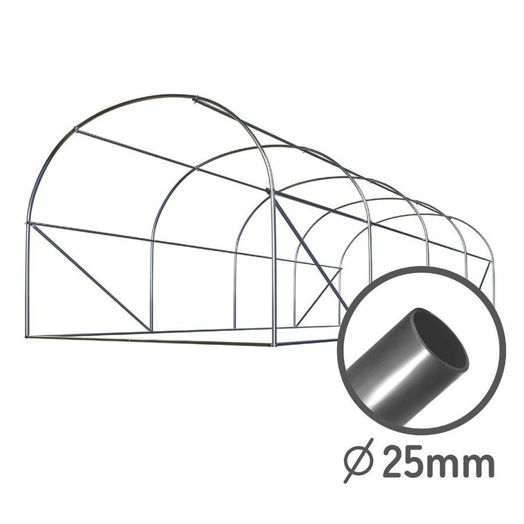 Plonos, tunel ogrodowy, 3-6m, 18m2, zielony