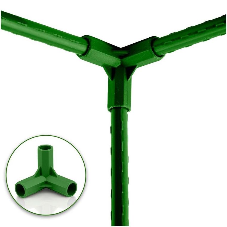 Plonos, złączki do tyczek, zielone, 11 mm, typu 3, 4 szt, PL-941