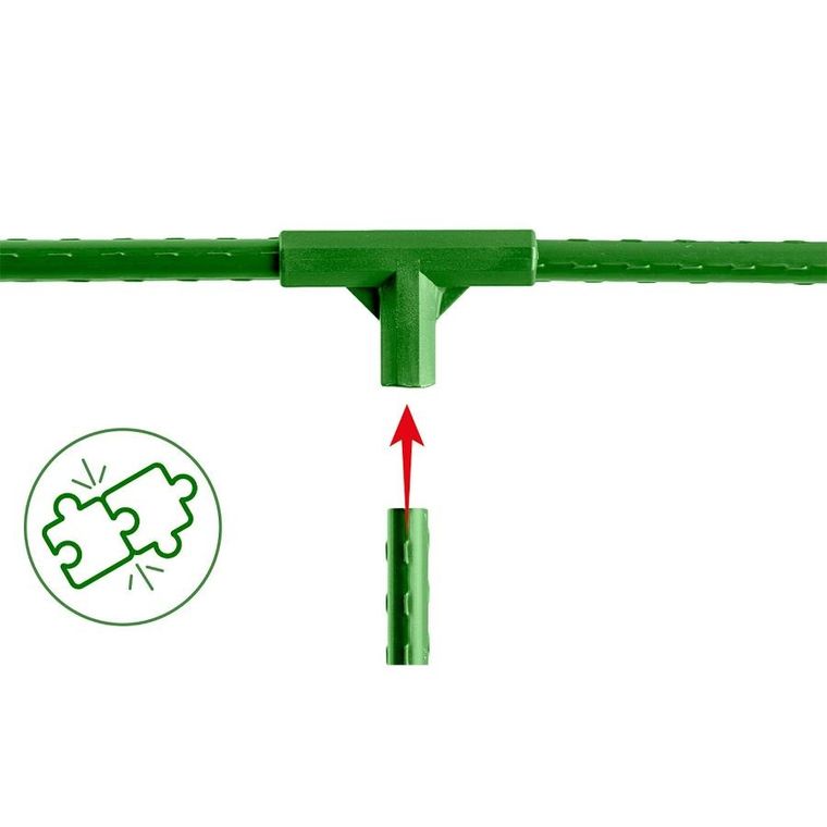 Plonos, złączki do tyczek, zielone, 11 mm, typu 3, 4 szt, PL-941