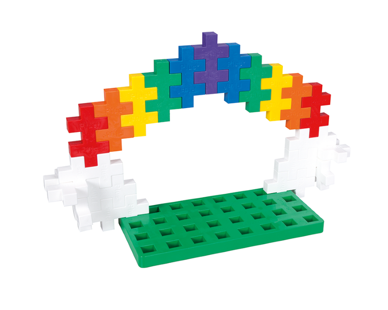 Plus-Plus, Midi Mix, Learn to build, klocki, 60 szt. + płytka