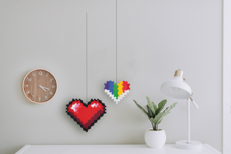 Plus-Plus Mini, 2 Serca, puzzle po numerach, 250 elementów