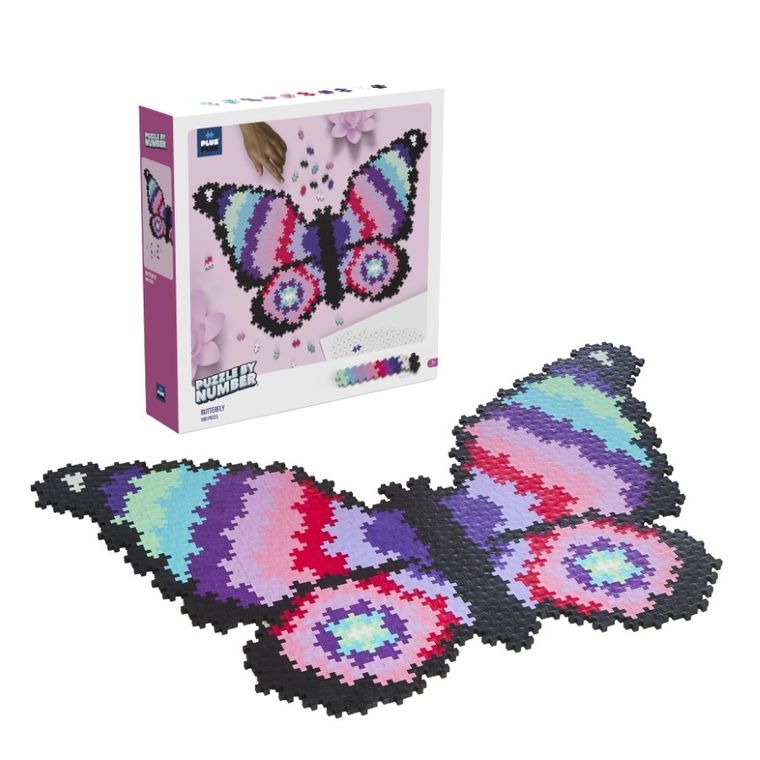Plus-Plus Mini, Motyl, puzzle po numerach, 800 elementów