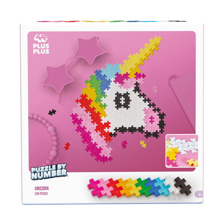 Plus-plus, Puzzle by number, jednorożec, 250 elementów