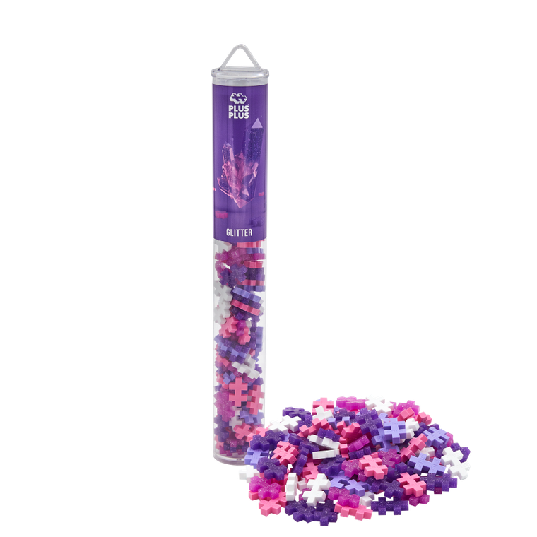 Plus-Plus, Tuby Basic, Brokatowa, klocki, 100 elementów