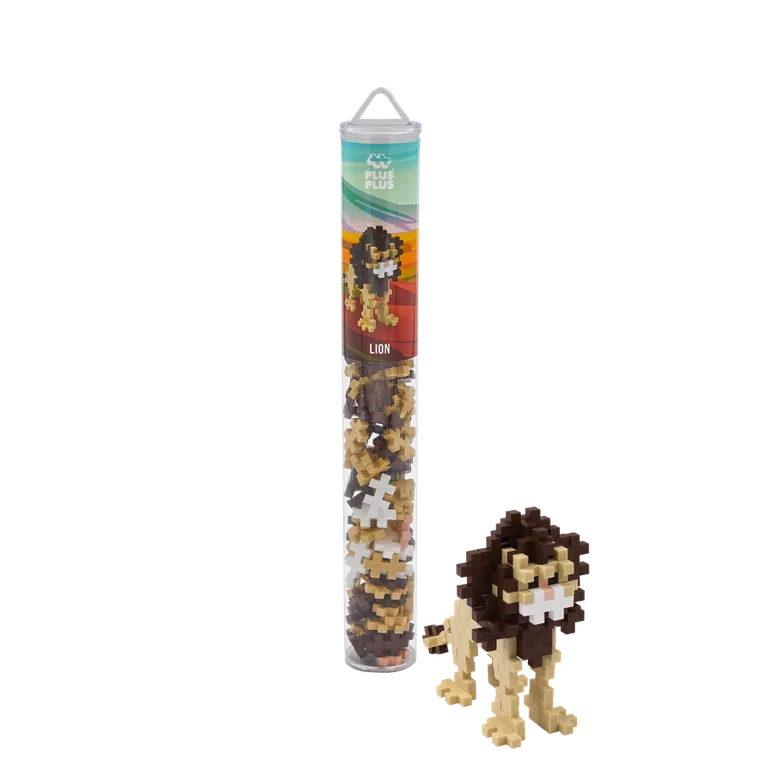 Plus-Plus, Tuby Zwierzęta, Lew, klocki, 100 elementów