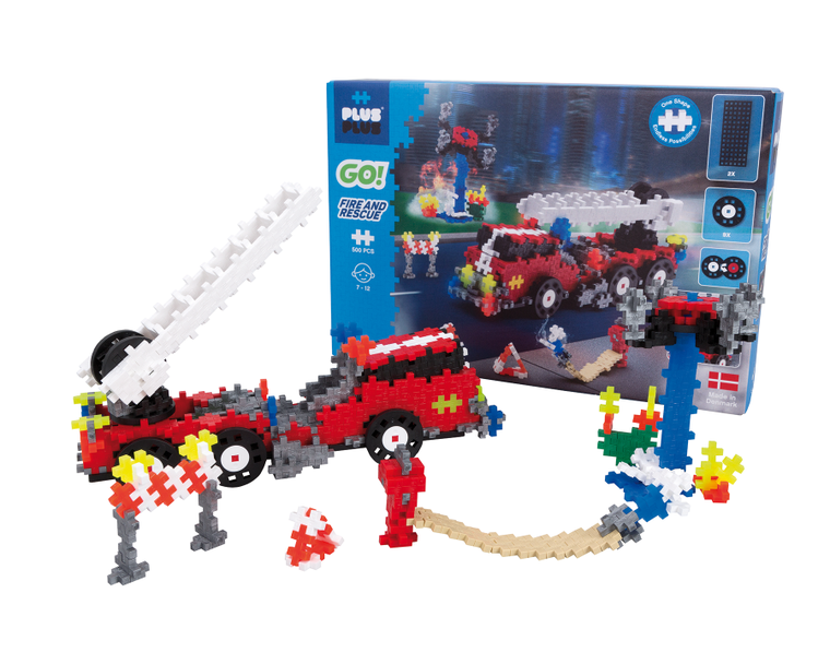 Plus-Plus, Zestawy Basic, Go! Pojazdy Ratunkowe, klocki, 500 elementów