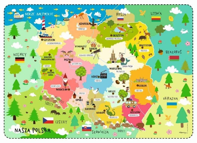 Podkładka na biurko, mata, Polska