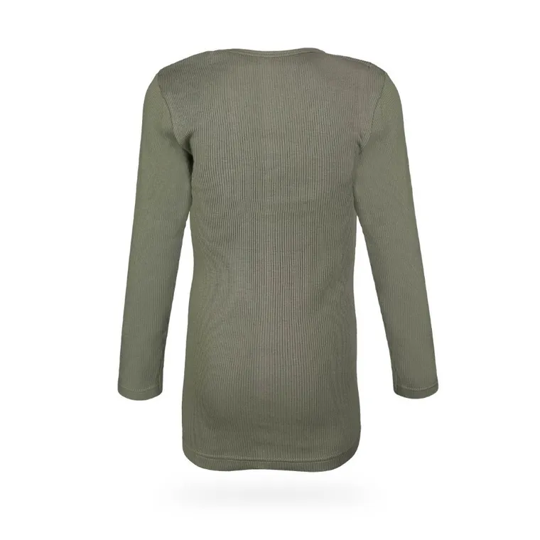 Podkoszulek chłopięcy z długim rękawem, khaki, Arek, Saltex