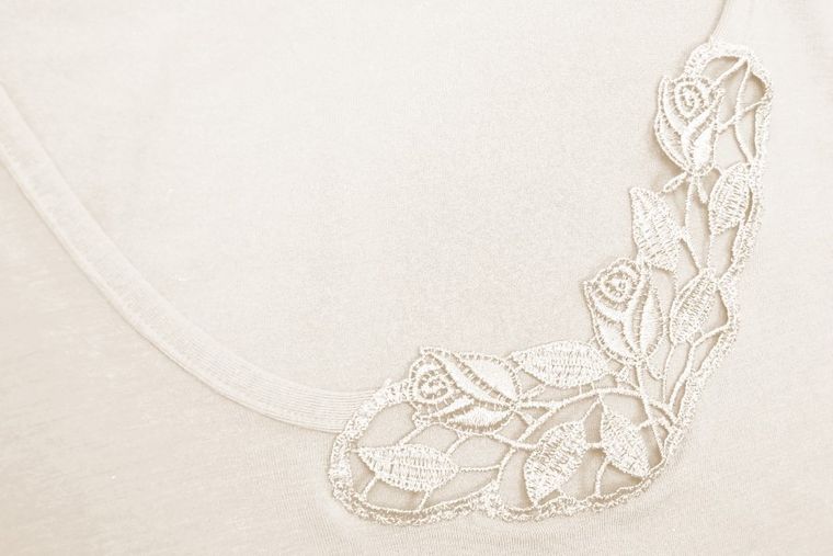 Podkoszulek damski z krótkim rękawem, ecru, Sara, Saltex