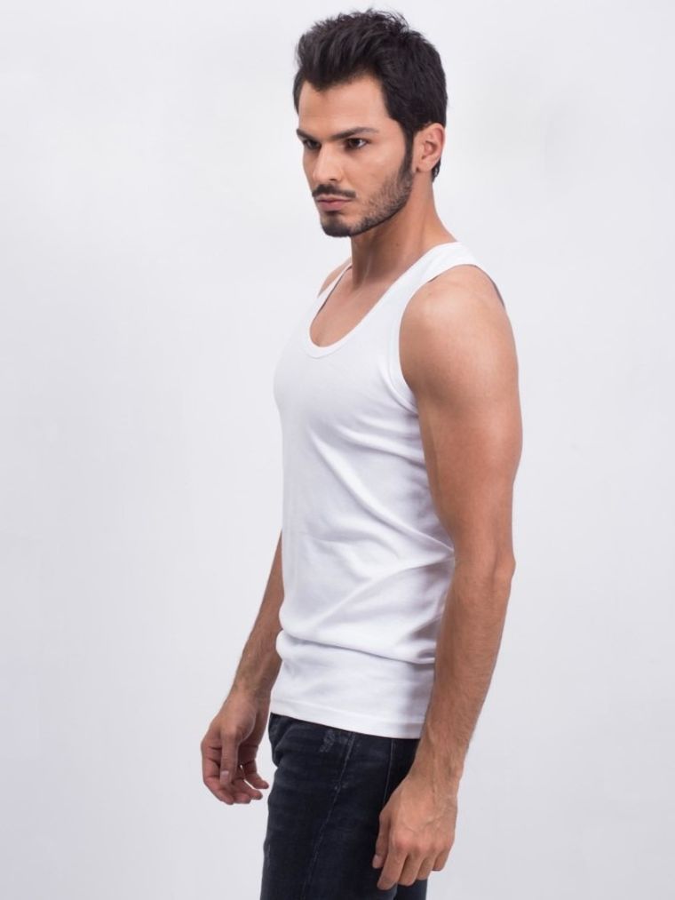 Podkoszulek męski, biały, Berrak