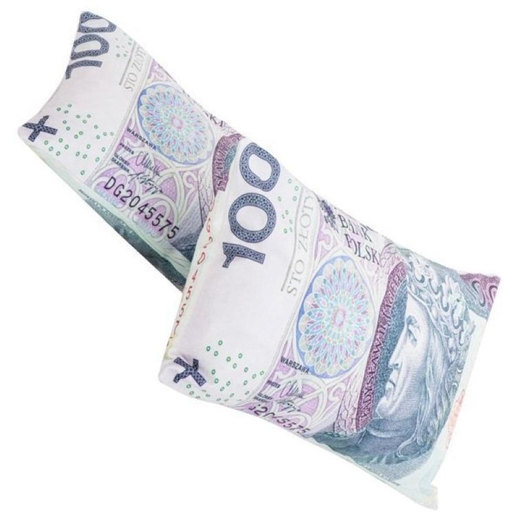 Poduszka, banknot, stówka, 100 PLN
