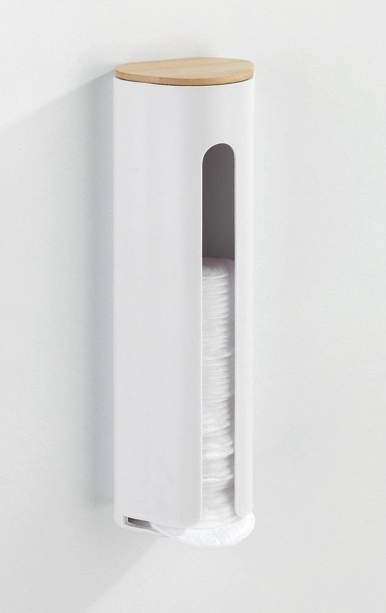 Pojemnik na płatki kosmetyczne, Laresa, biały