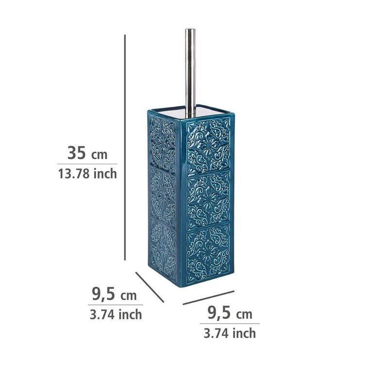 Pojemnik na szczotkę, Cordoba Dark blue + szczotka wc