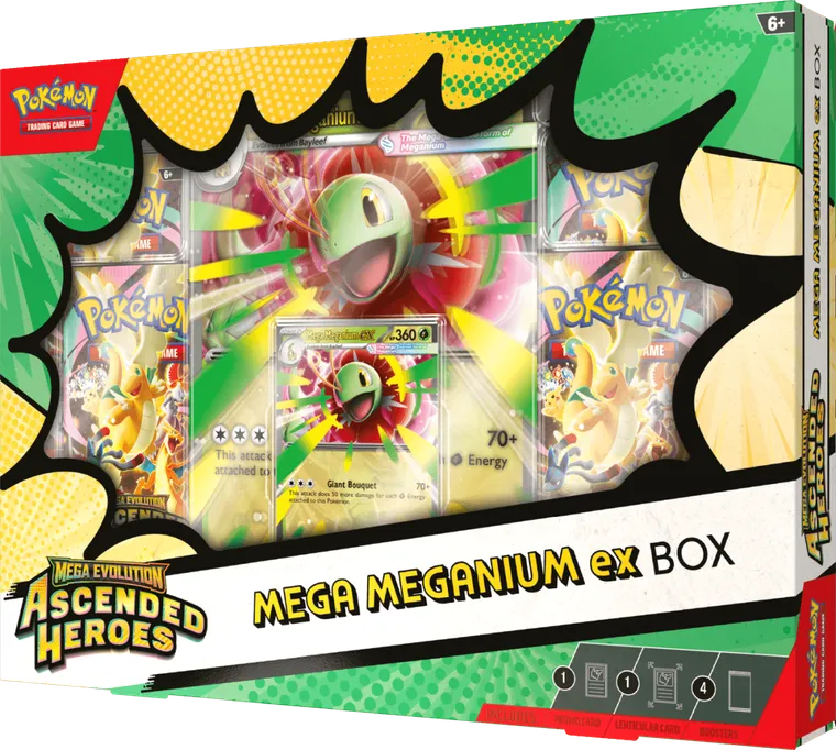 Pokemon TCG: Mega Evolution, Ascended Heroes, Mega Meganium ex Box, gra karciana