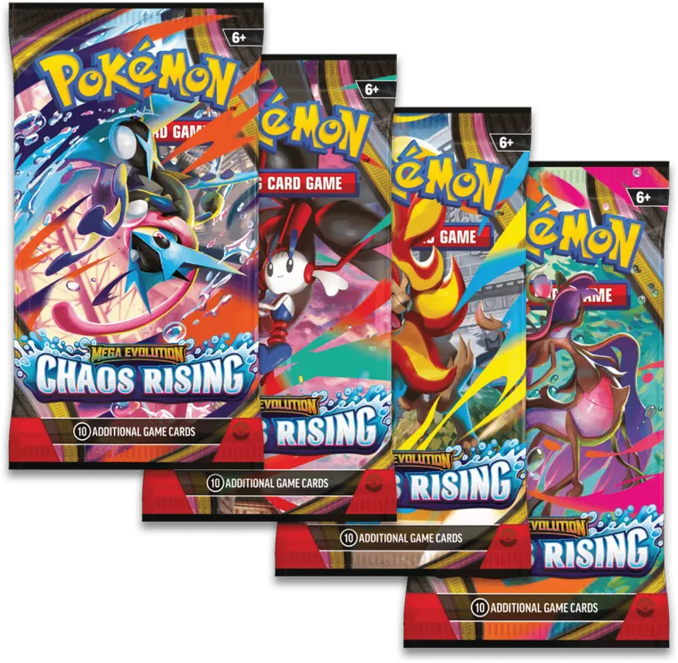 Pokemon TCG: Mega Evolution, Chaos Rising, Booster Bundle, gra karciana, dodatek
