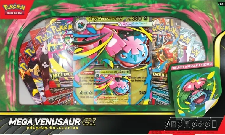 Pokemon TCG: Mega Venusaur ex, Premium Collection, gra karciana