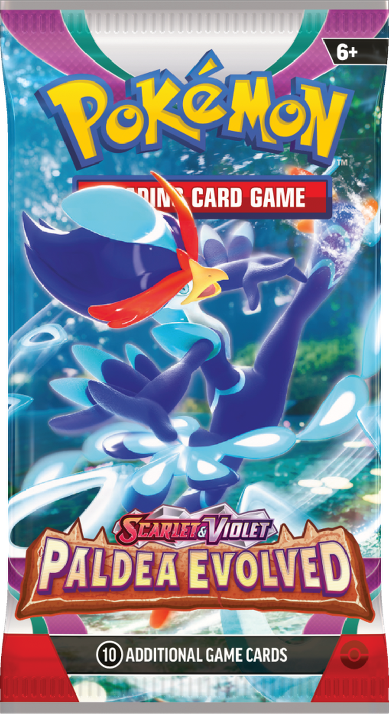 Pokemon TCG: Scarlet & Violet, Paldea Evolved, Booster, gra karciana, dodatek, 1 szt.