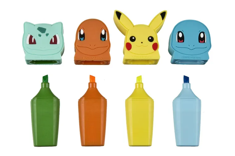 Pokemon, zakreślacze, 4 szt.
