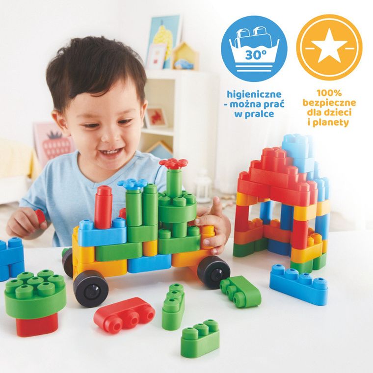 PolyM, Pojazdy budowlane, klocki konstrukcyjne, 80 elementów