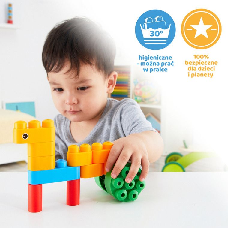 PolyM, Ptaki i zwierzęta, klocki konstrukcyjne, 13 elementów