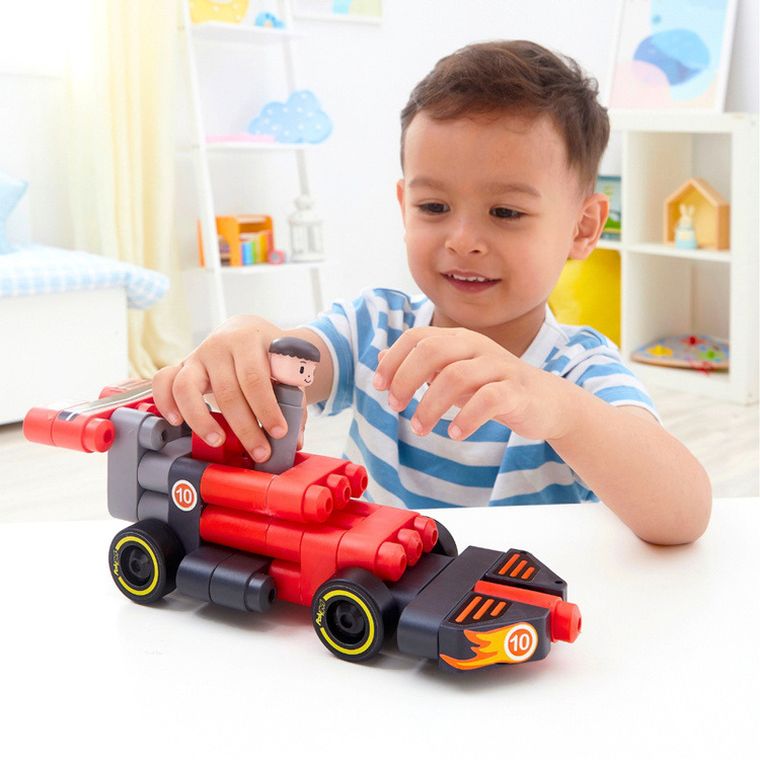 PolyM, Samochód wyścigowy, klocki konstrukcyjne, 31 elementów