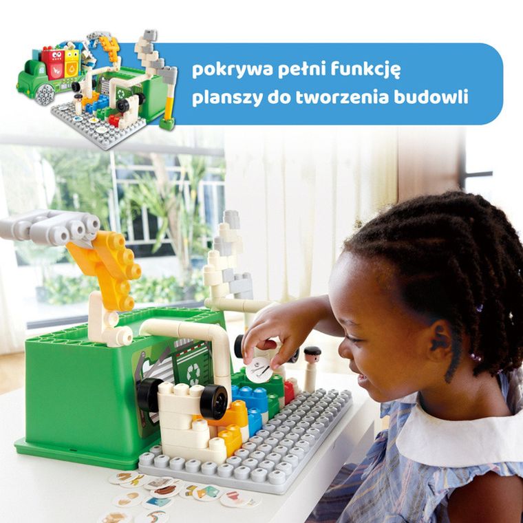 PolyM, Śmieciarka, klocki konstrukcyjne w aucie, 100 elementów