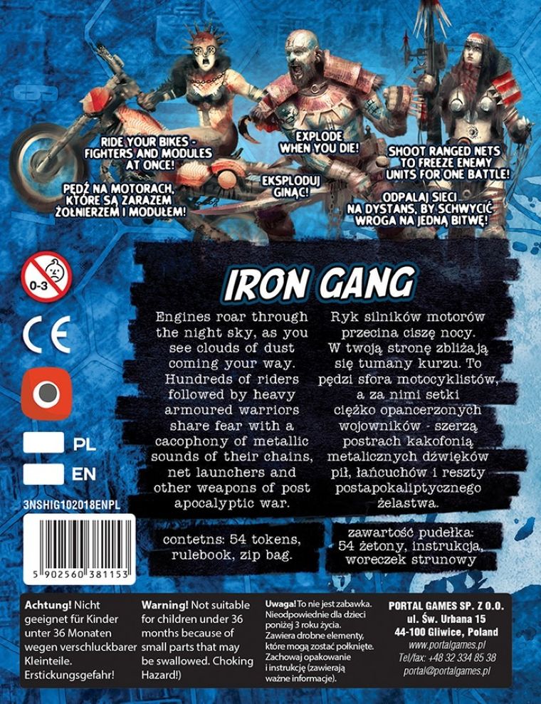 Portal Games, Neuroshima Hex: Iron Gang (edycja 3.0), dodatek, gra strategiczna