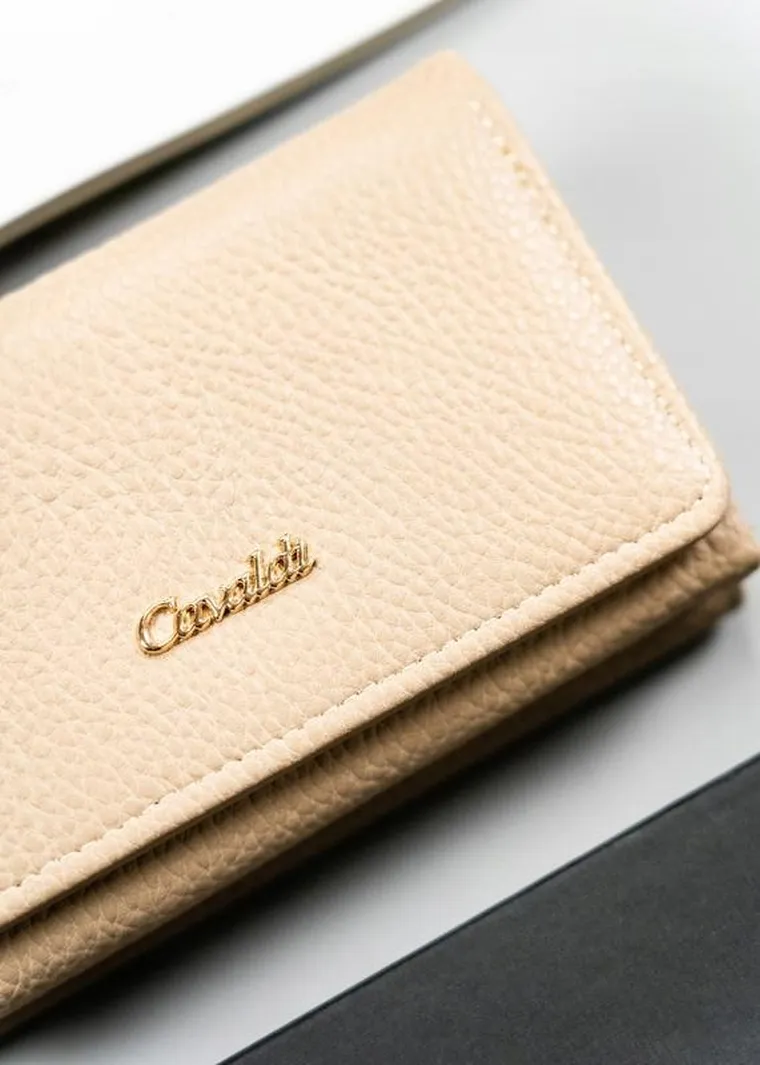 Portfel, beżowy, skóra ekologiczna, Cavaldi