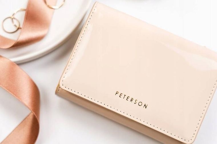 Portfel, beżowy, skóra ekologiczna, Peterson
