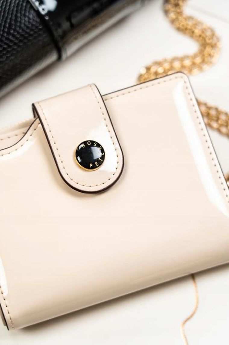 Portfel, beżowy, skóra ekologiczna, Peterson