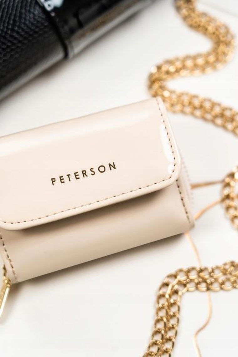 Portfel, beżowy, skóra ekologiczna, Peterson