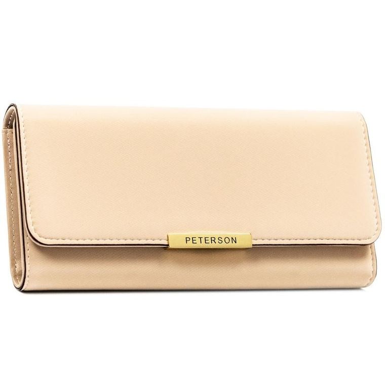 Portfel, beżowy, skóra ekologiczna, Peterson