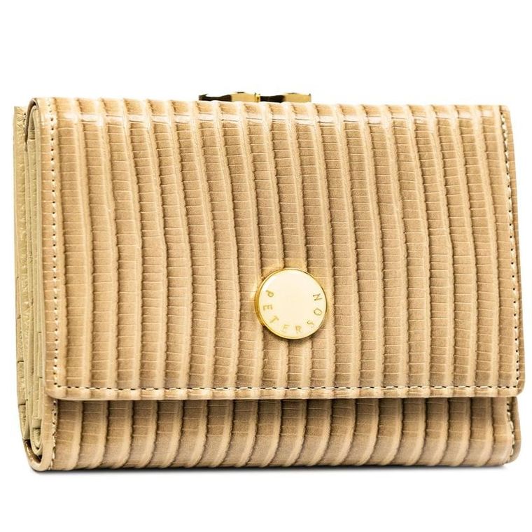 Portfel, beżowy, skóra ekologiczna, Peterson