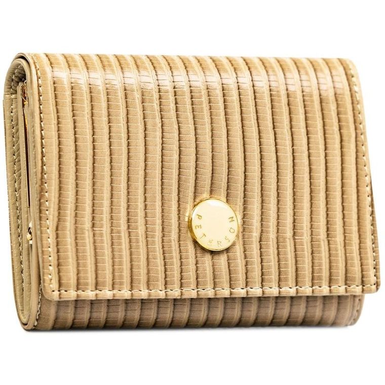 Portfel, beżowy, skóra ekologiczna, Peterson