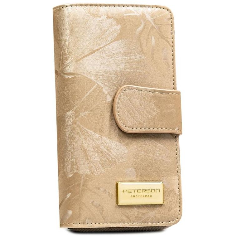 Portfel, beżowy, skóra ekologiczna, Peterson