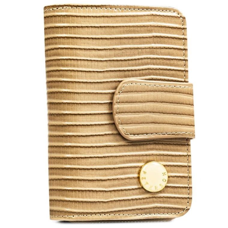 Portfel, beżowy, skóra ekologiczna, Peterson